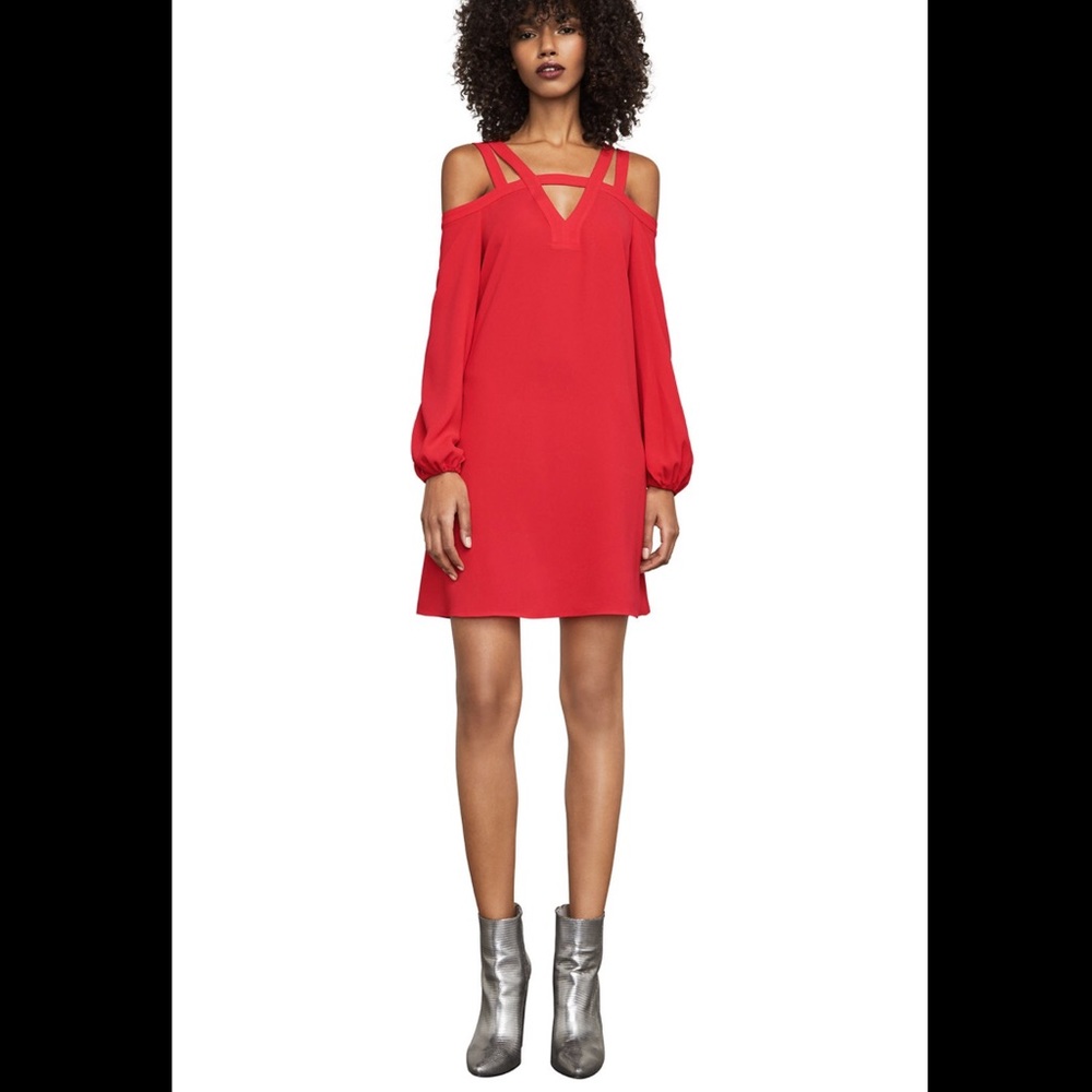 NWT BCBGMaxAzria red cold shoulder minidress